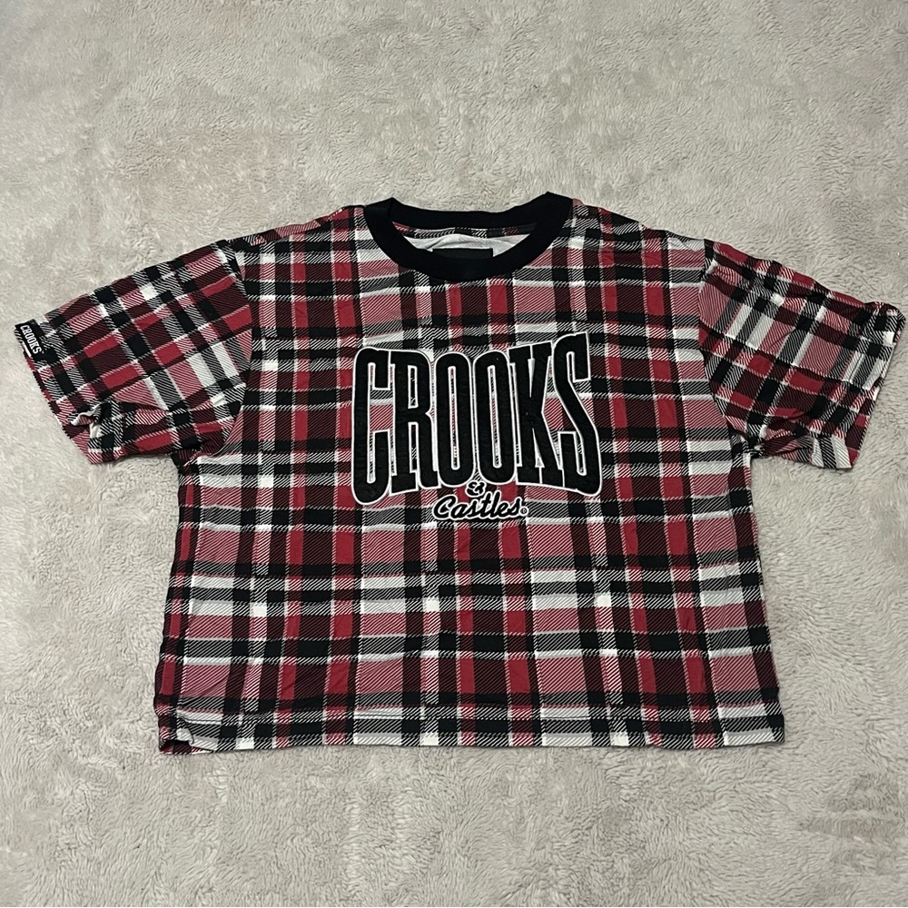 Crooks & Castles Plaid Crop Top